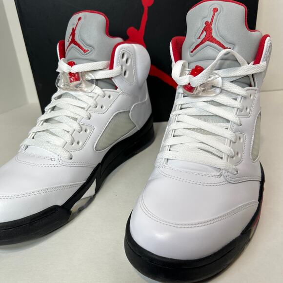 Air Jordan 5 Retro Fire Red Silver Tongue Men’s 9.5 (2012) – Style 136027-100 - Picture 10 of 16